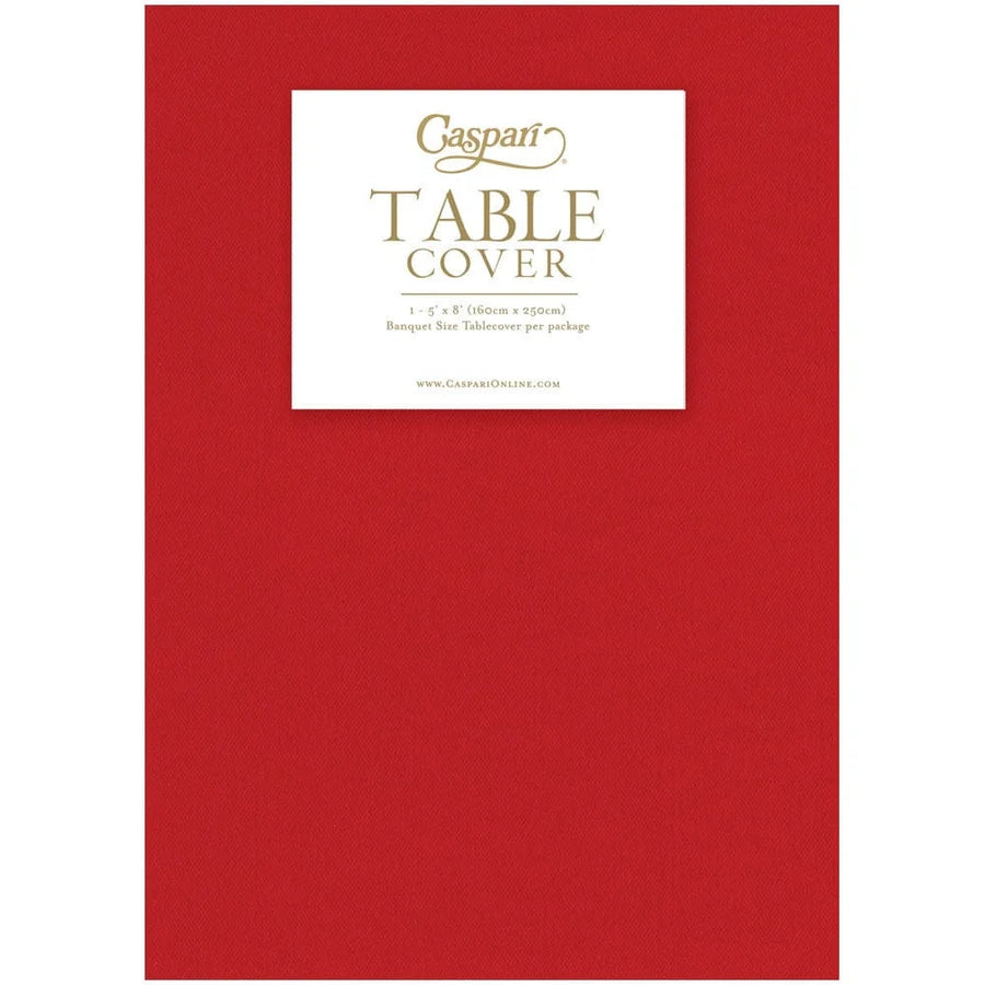 Paper Linen Red Tablecloth