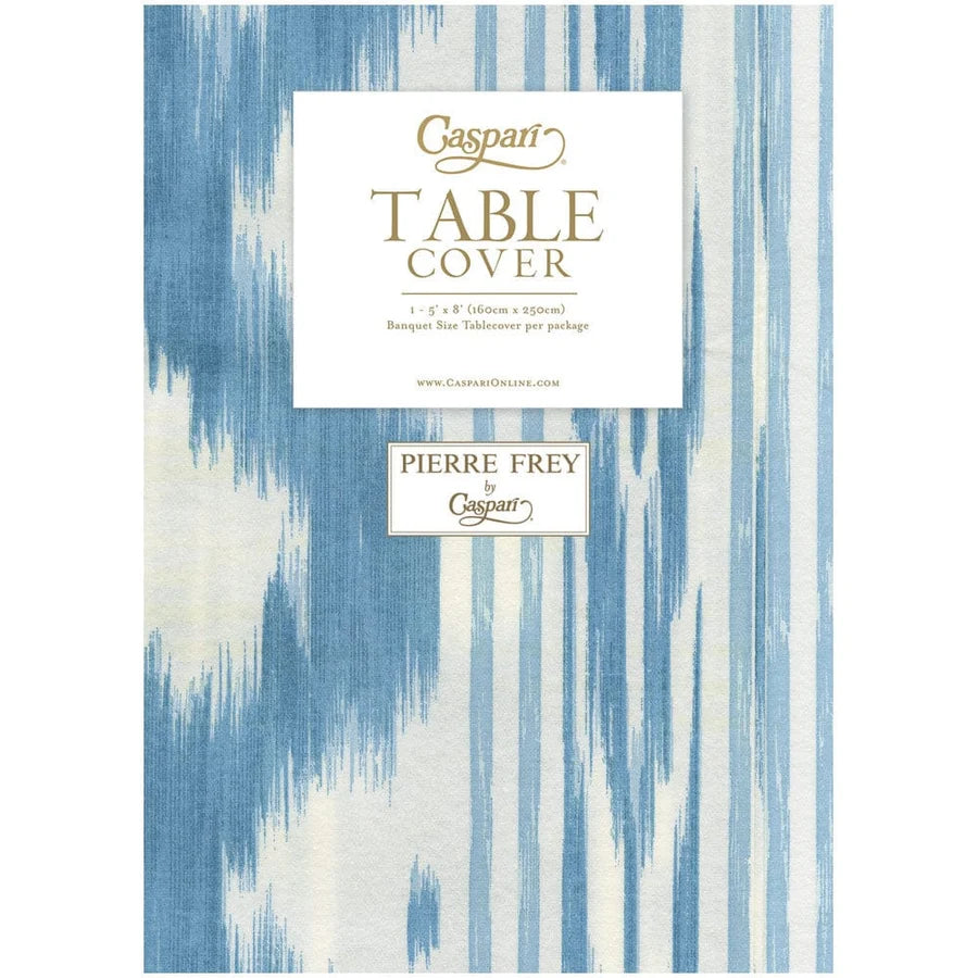 Tablecover - Toile De Nantes Blue - Paper Linen Print Airlaid 5.2' X 8.2'