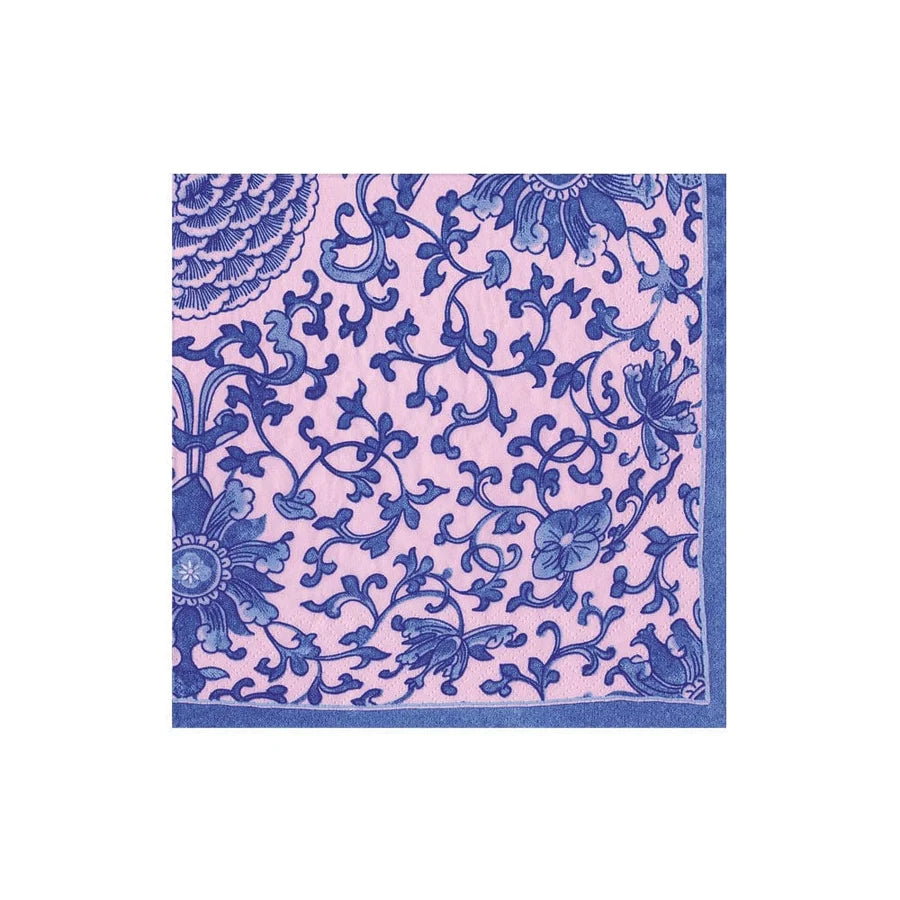 Napkin Cocktail - Indigo Garden Blue/Pink