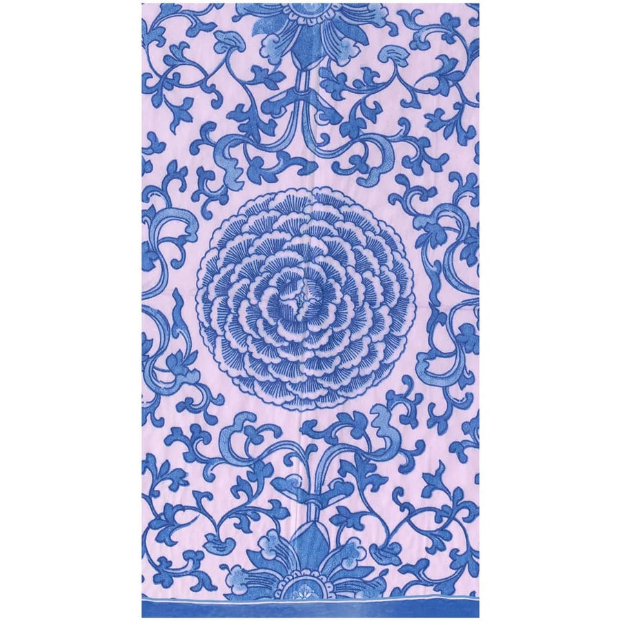 Guest Towel - Indigo Garden Blue/Pink