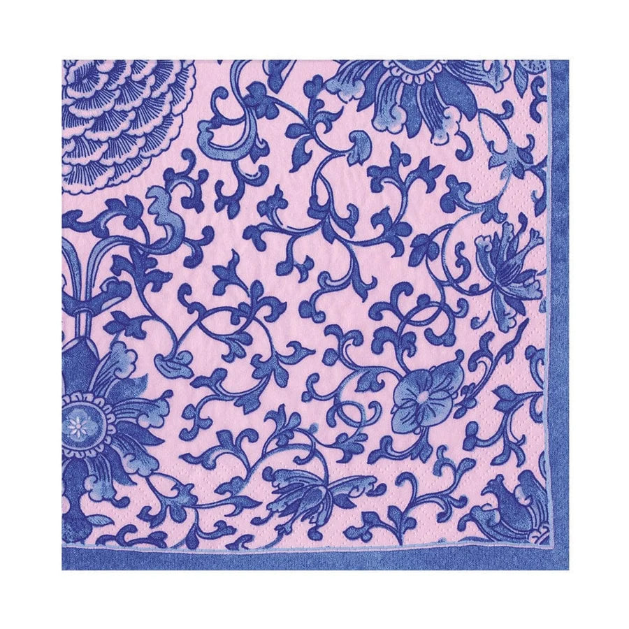 Napkin Luncheon - Indigo Garden Blue/Pink