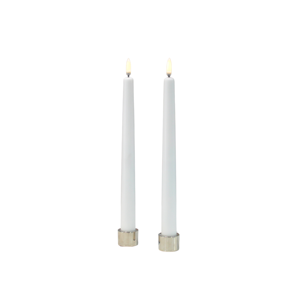 LED slim taper candle Nordic White
