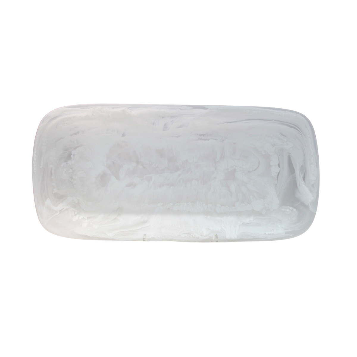 Classical Rectangle Platter - White Swirl