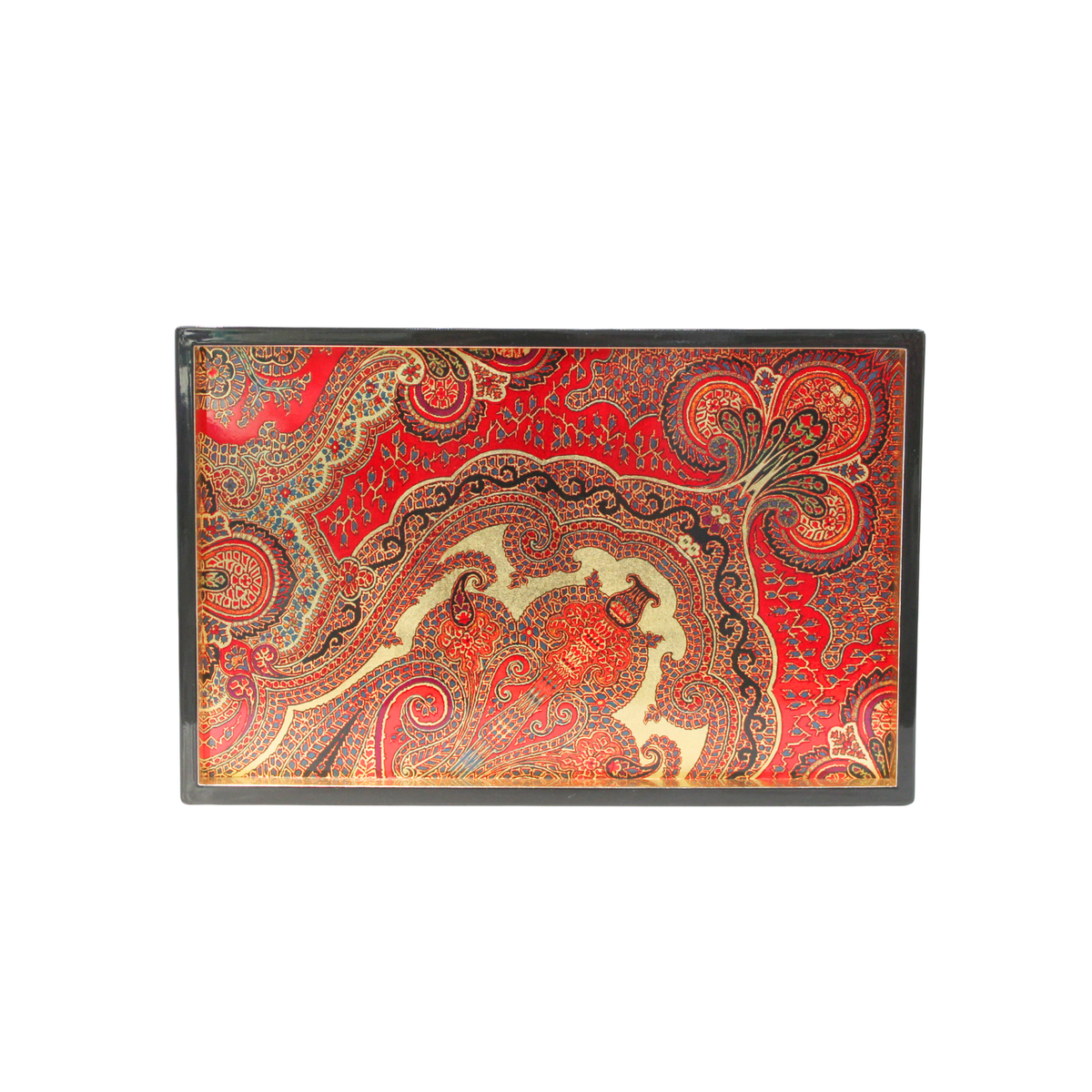 Lacquer Small Rectangle Jaipur Crimson Tray