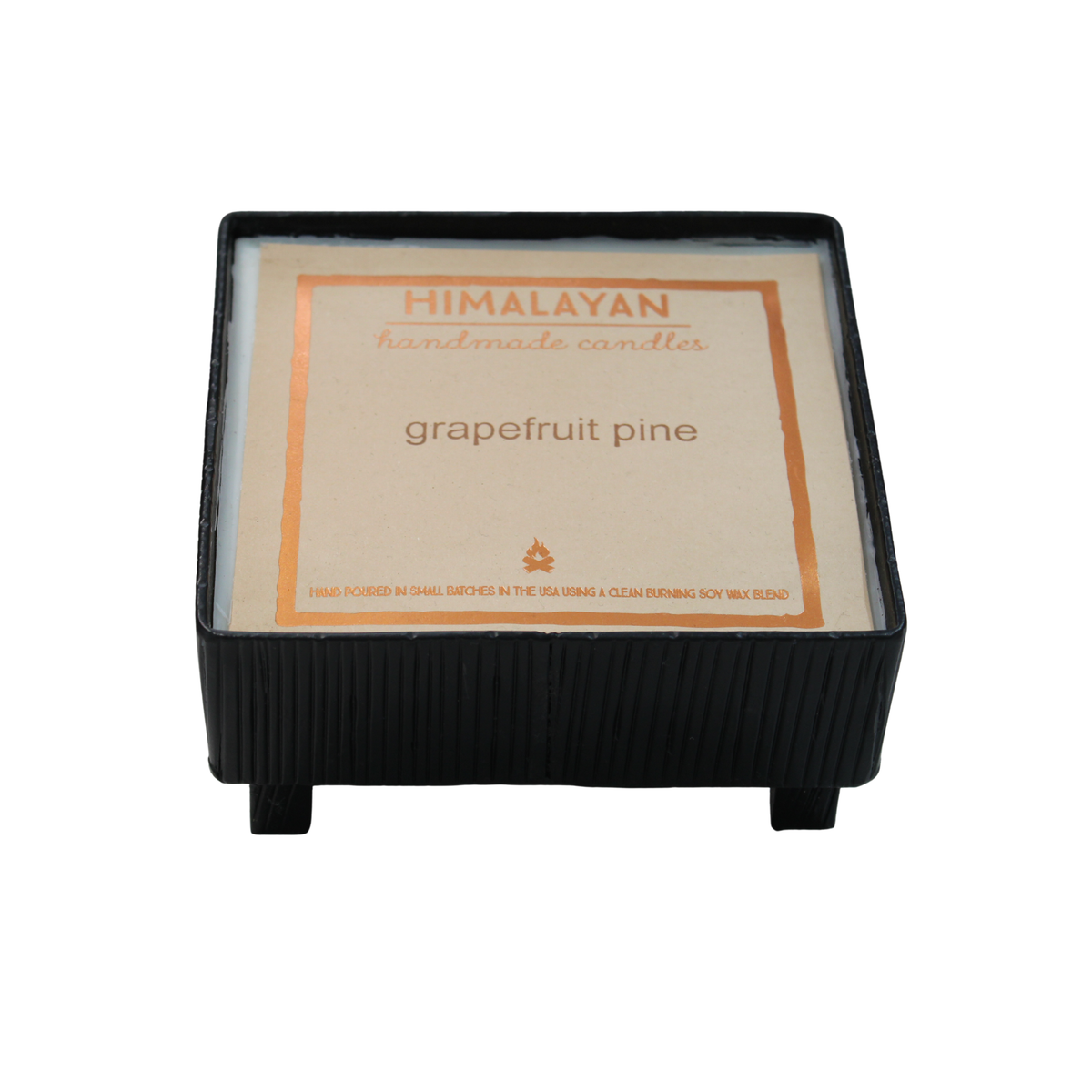 Forged Blacksmith Bowl Square Footed Candle - Grapefruit Pine - 30oz