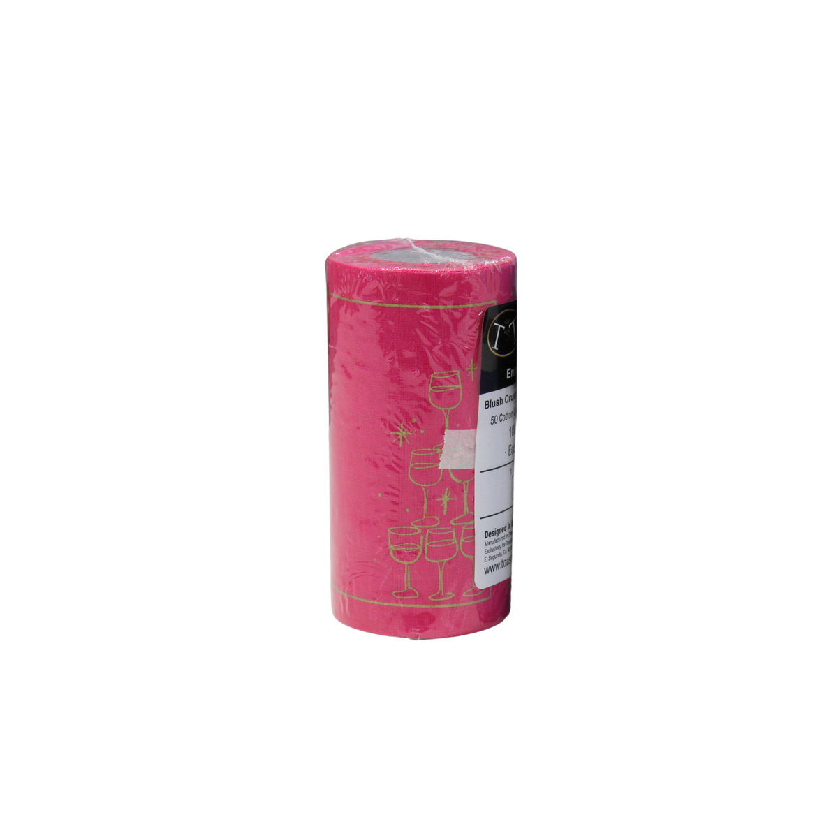 Blush Bubbles Cocktail Napkins Gold Border