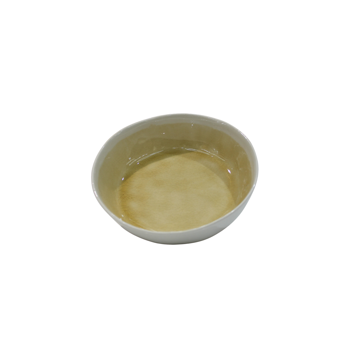 Cora Crackle-Golden Medium Serving Bowl