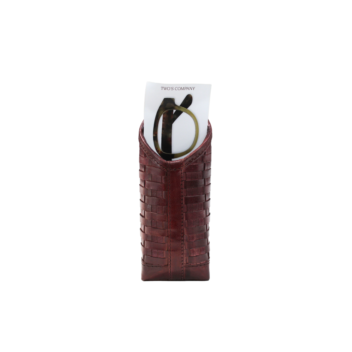 Woven Leather Eyeglass/Accessory Holder