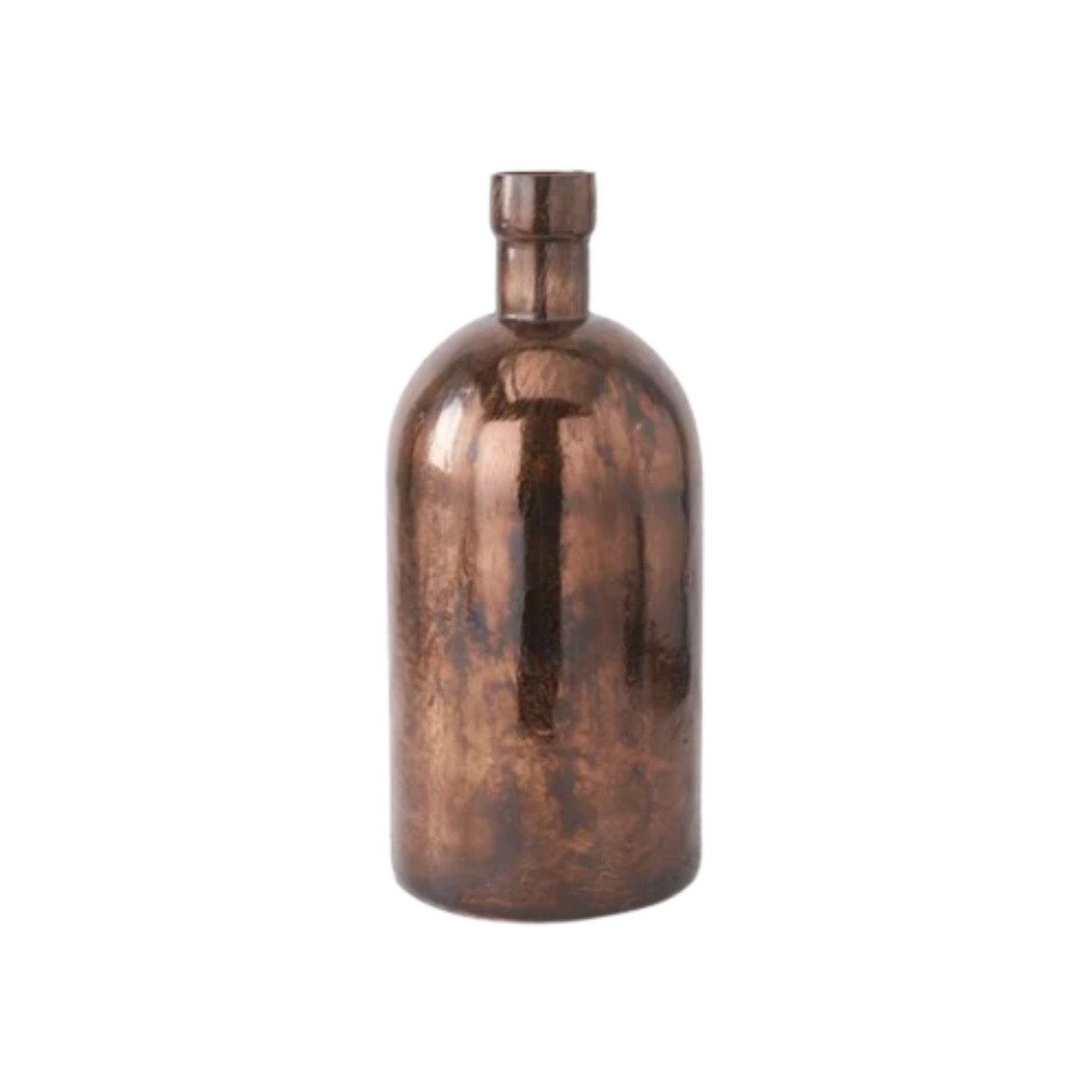 Antique Bronze Glass Bottle Vase Large