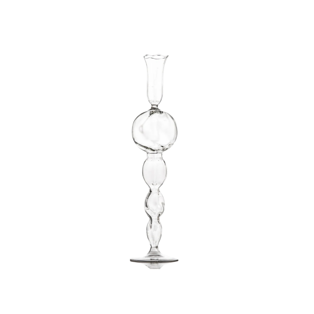 Candlestick Clear Lg Round
