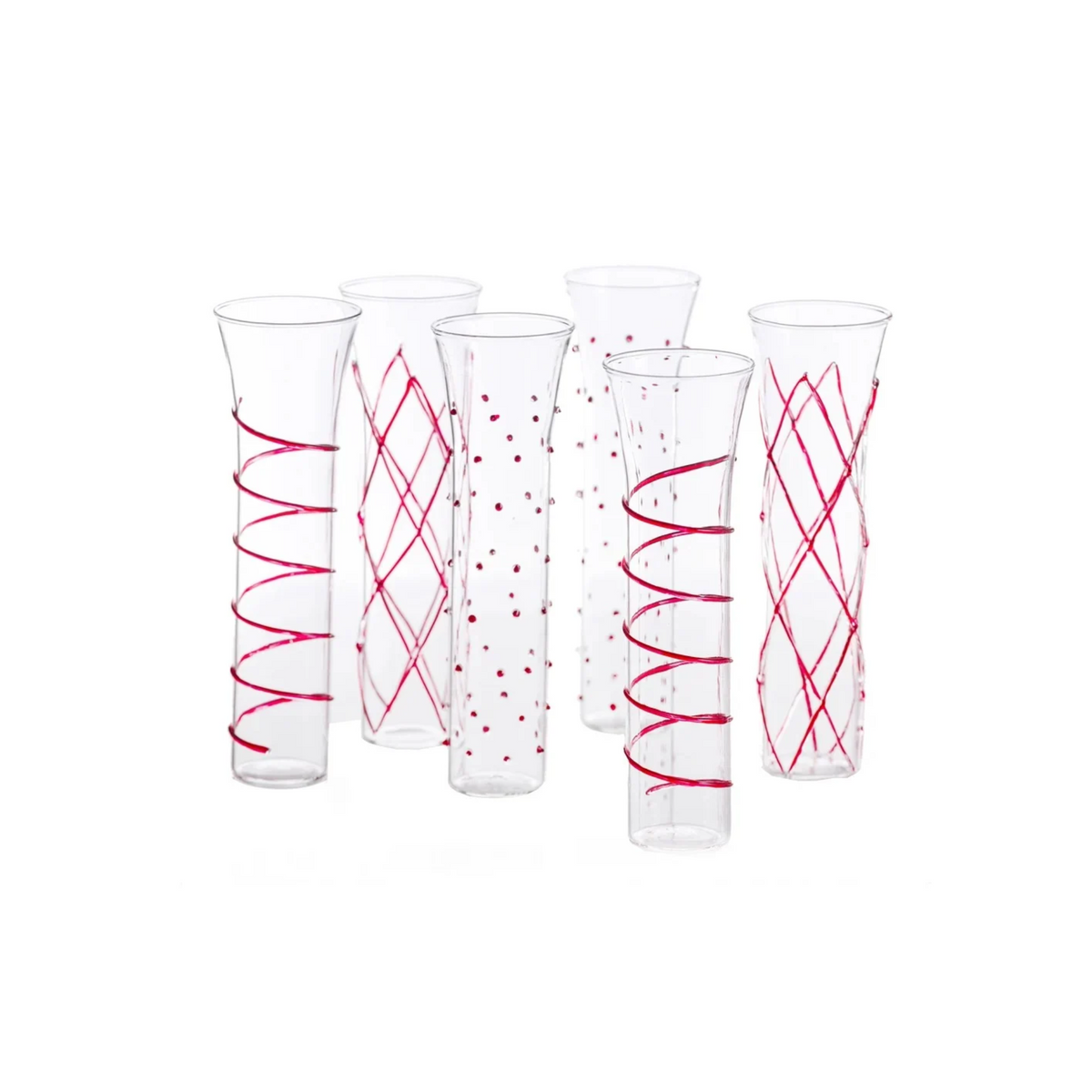 Champagne Red Stemless S/6