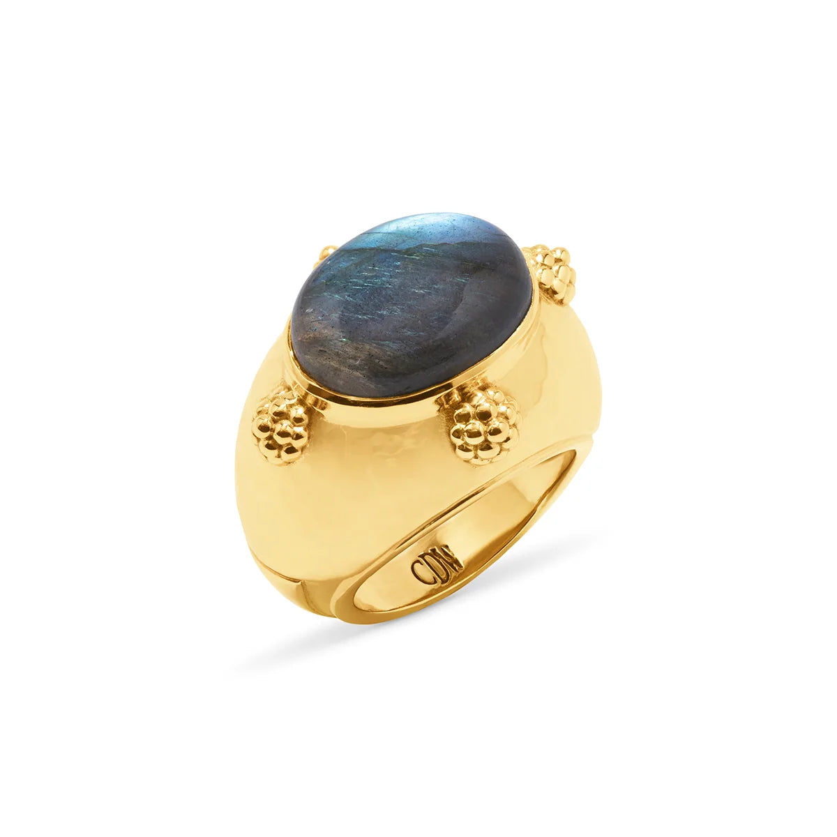 Cleopatra Oval Ring, Size 7 Malachite