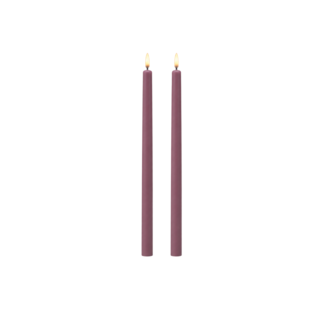 LED Taper Candle Dusty Mulberry