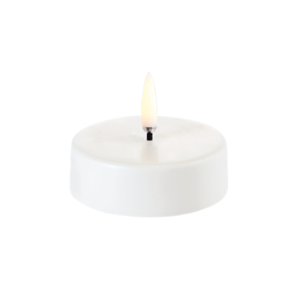 LED Tea Light Maxi, Sandstone Wax Smooth, 2.4x0.9"