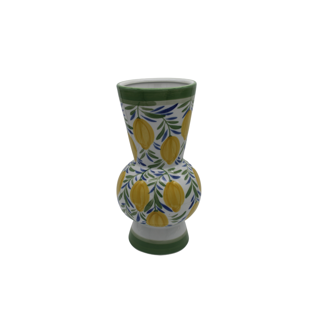 Large Hand Painted Lemon Vase