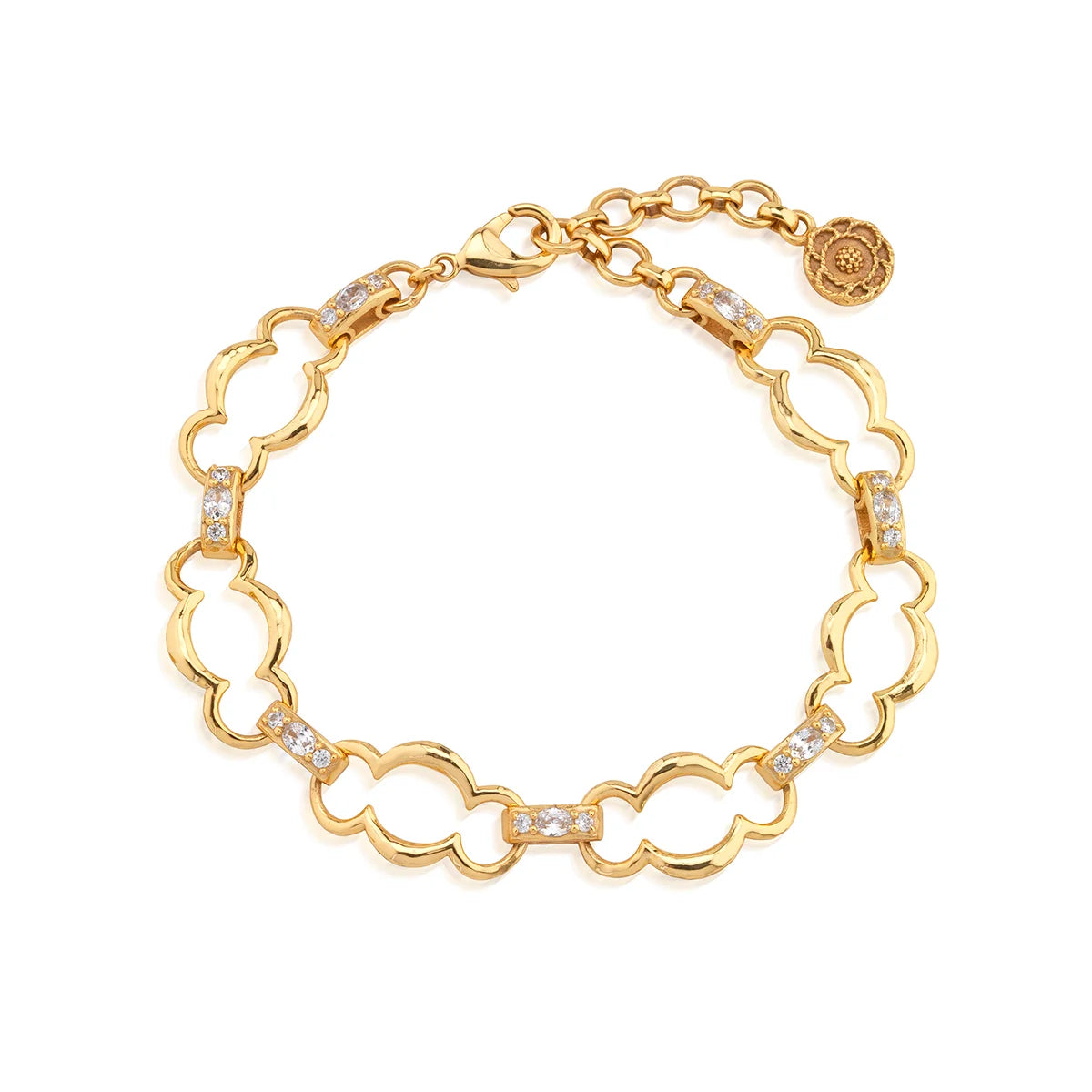 Maharani Grande Chain Bracelet 7.5"+2" Clear Cubic Zirconia