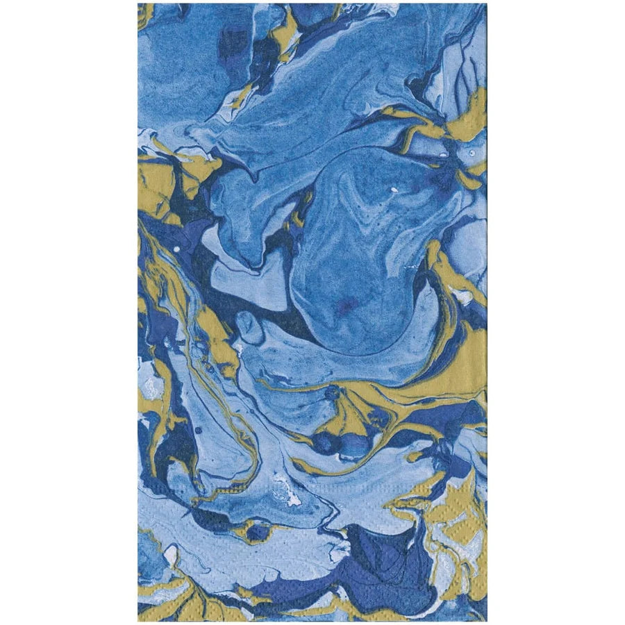 Marbled Blue Guest Towel