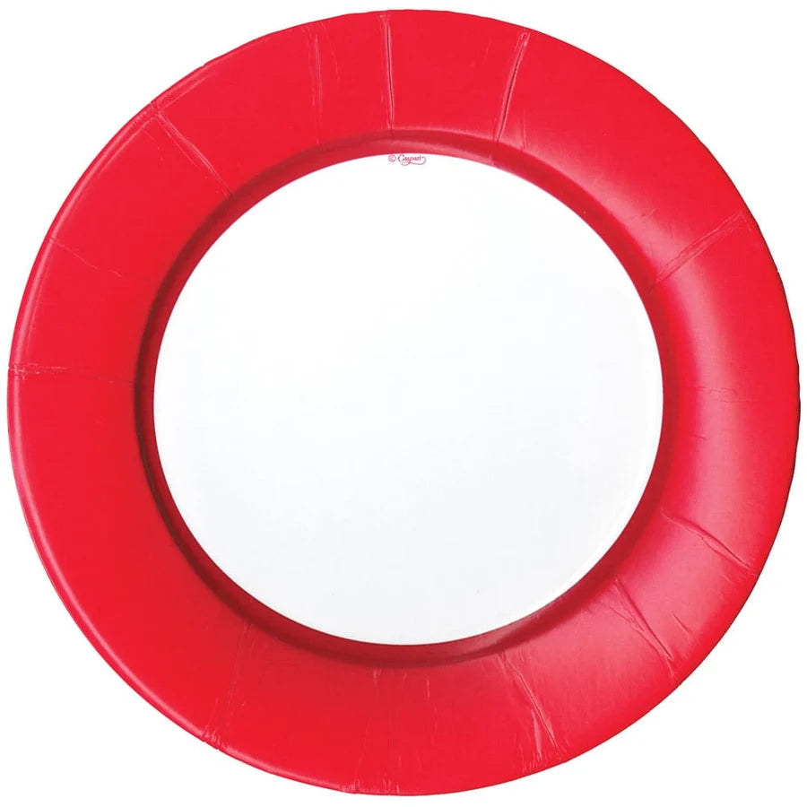Linen Red Dinner Plates