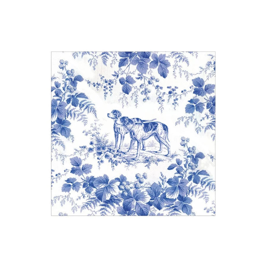 Hunting Toile Blue Cocktail