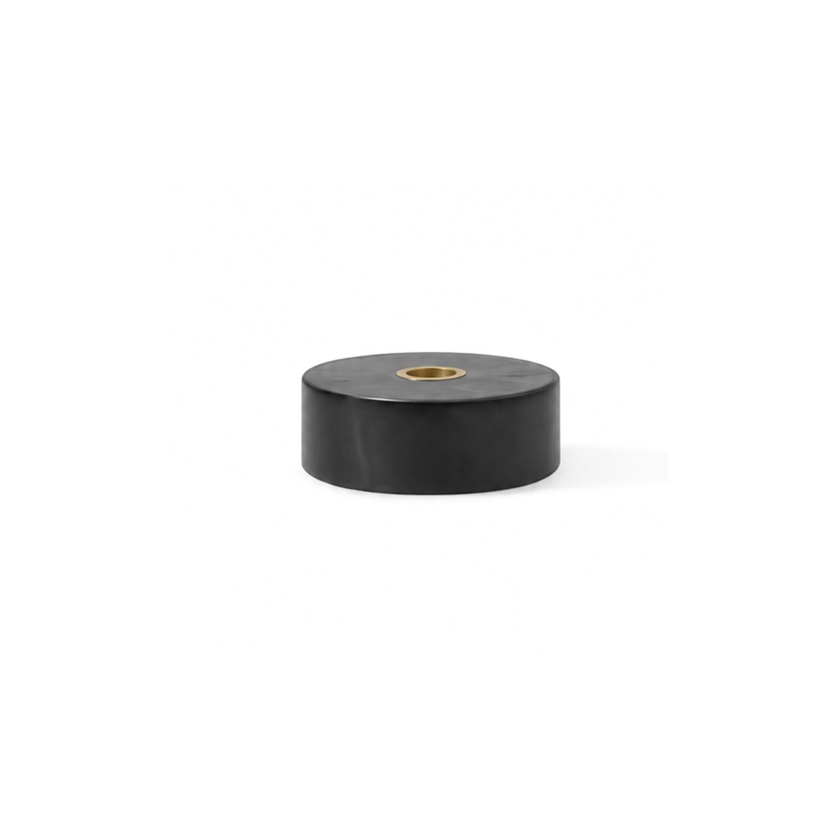 Marble Base Candleholder, Black, 3.9x1.4"
