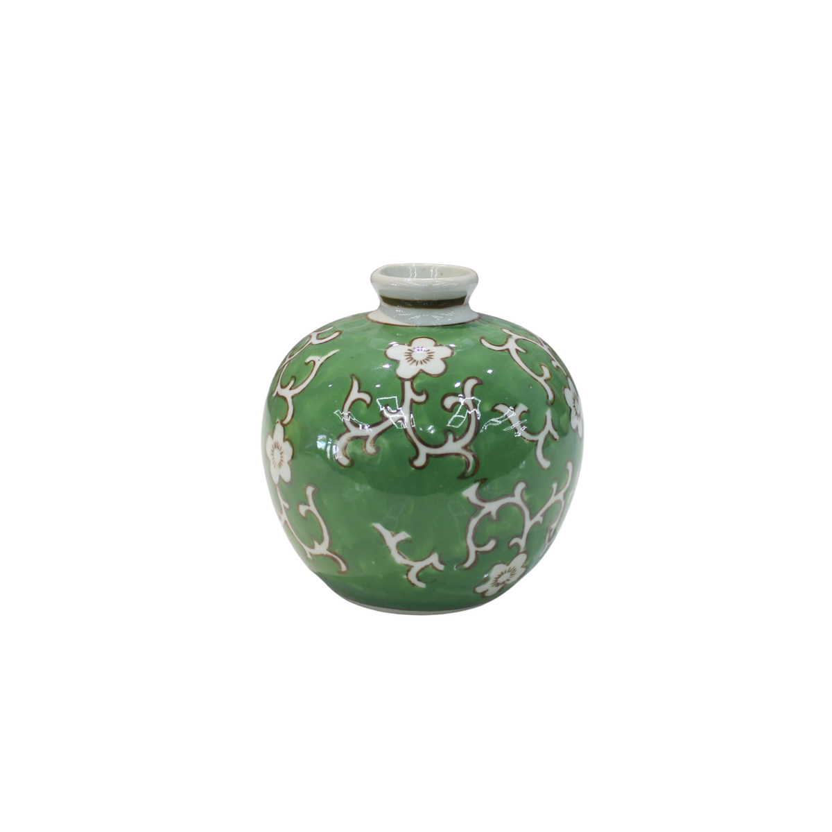 Sm Floral Vase-Green 4.5"
