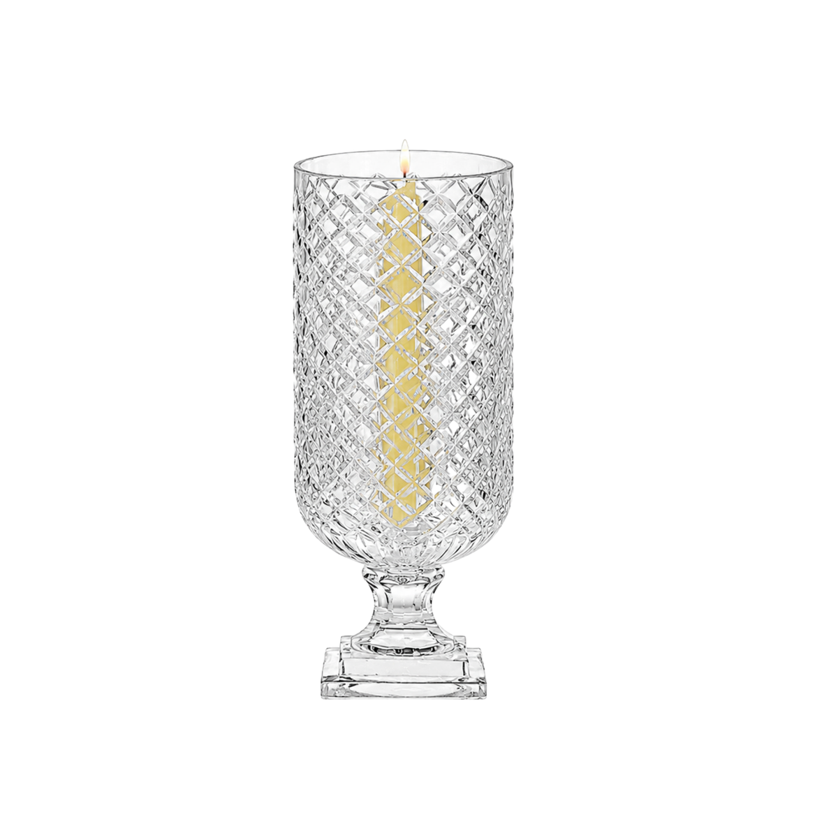 Maison de Verre Diamond Cut Glass Hurricane Taper