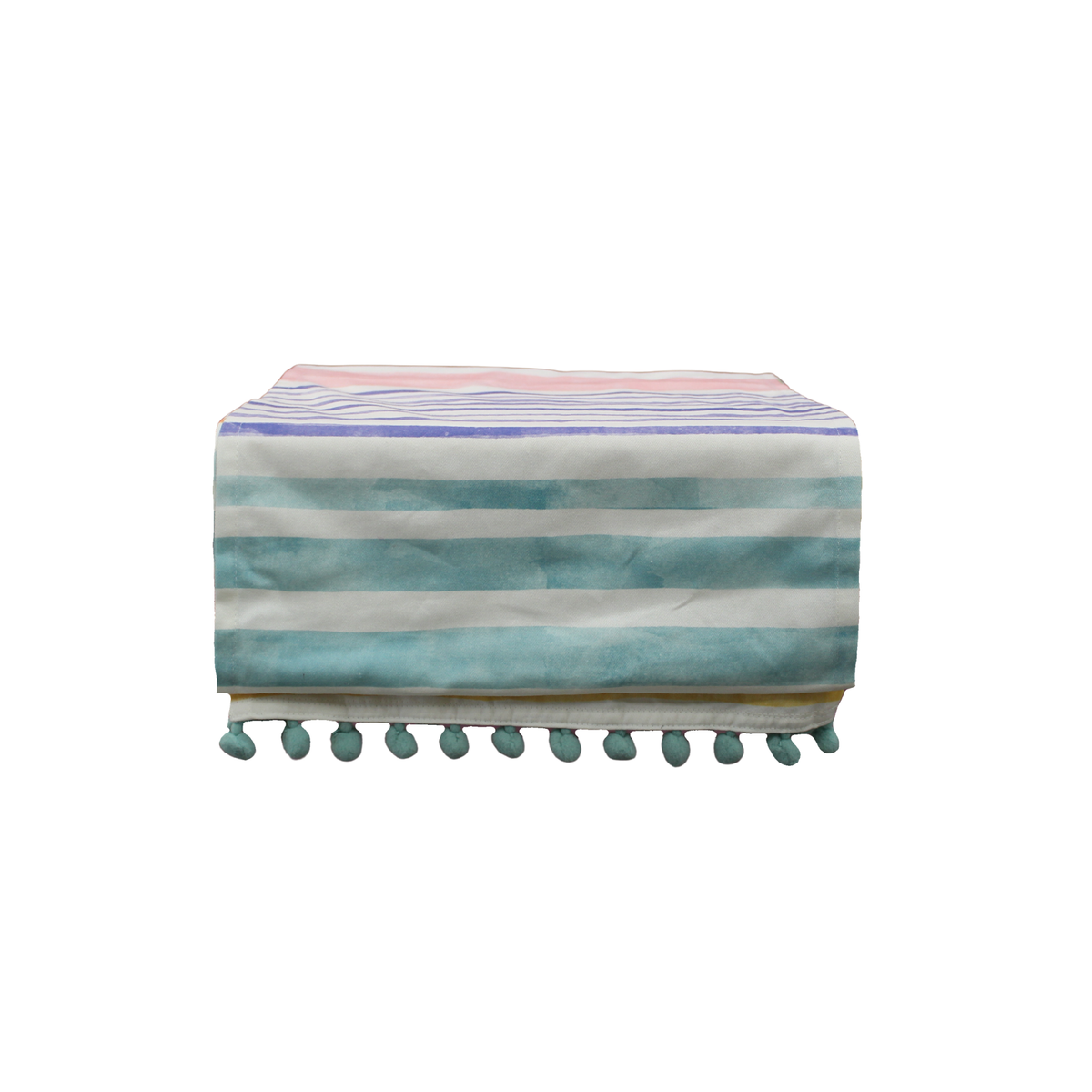 Terrazzo Table Runner w/Pompom Trim
