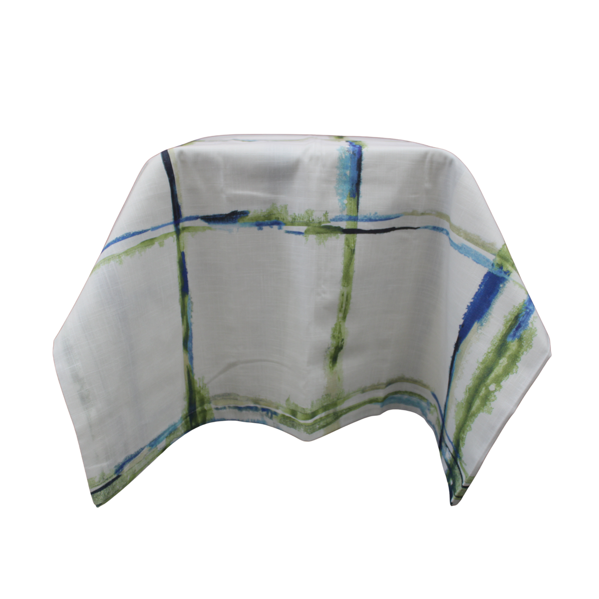 Abstract Grid Seagreen Tablecloth 63" X 63"