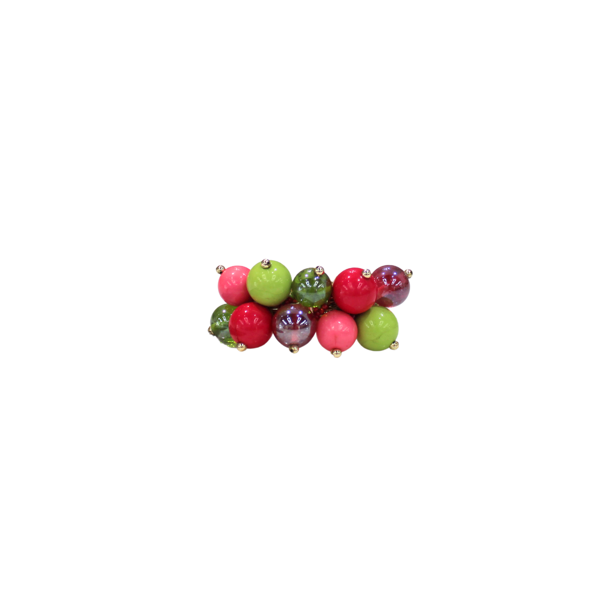 Jubilant Pink/Green Napkin Rings - Pack Of 4