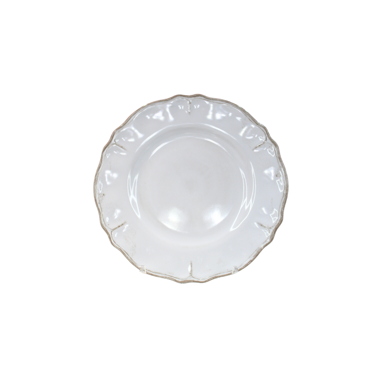 Rustica Antique White Dinner Plate w/Scallop Rim