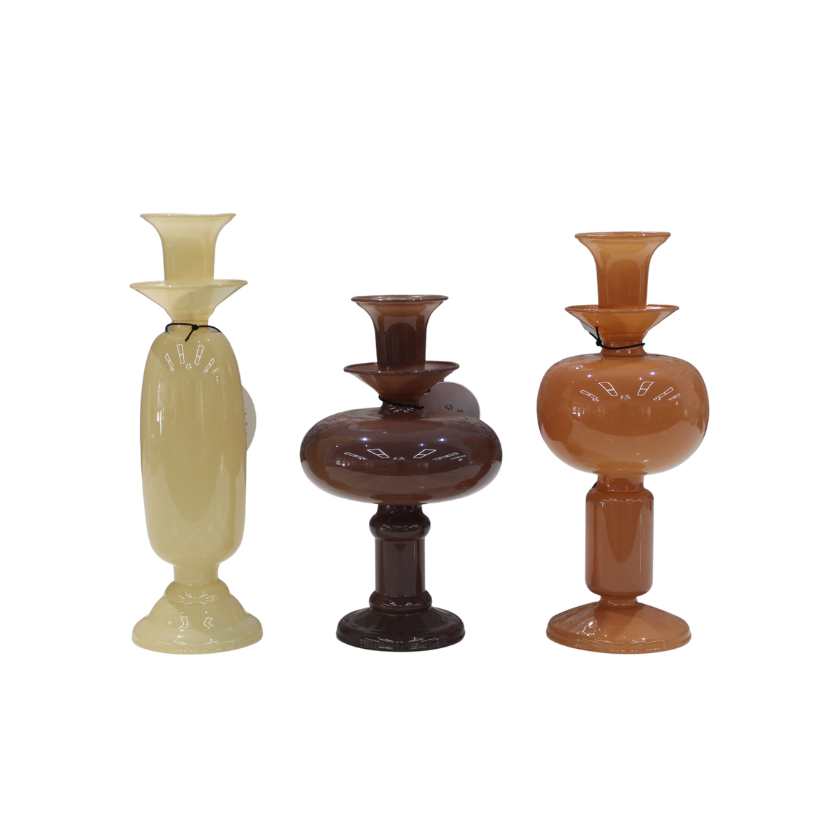S/3 Earthtones Candle Holders
