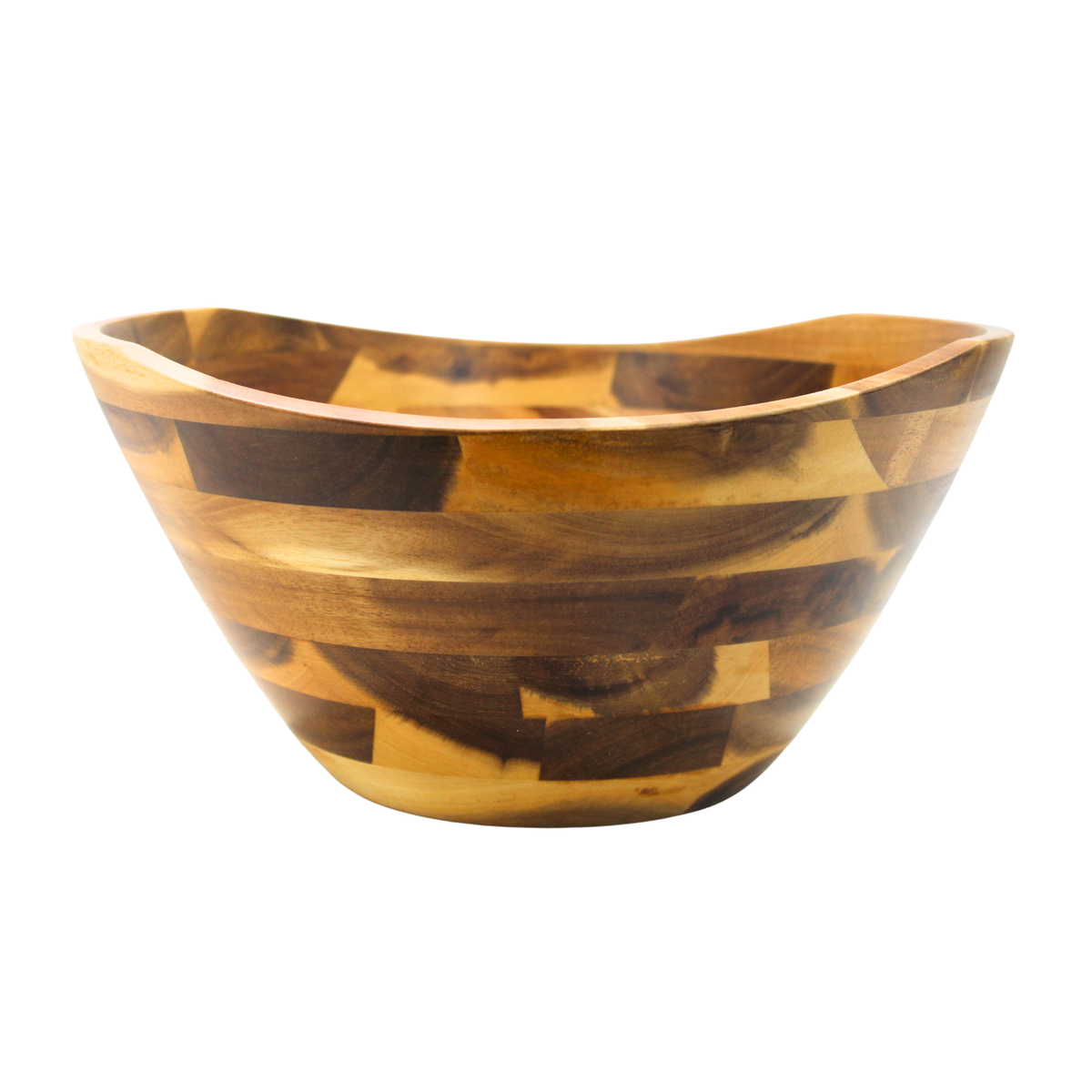 Acacia Wavy Rim Bowl Large