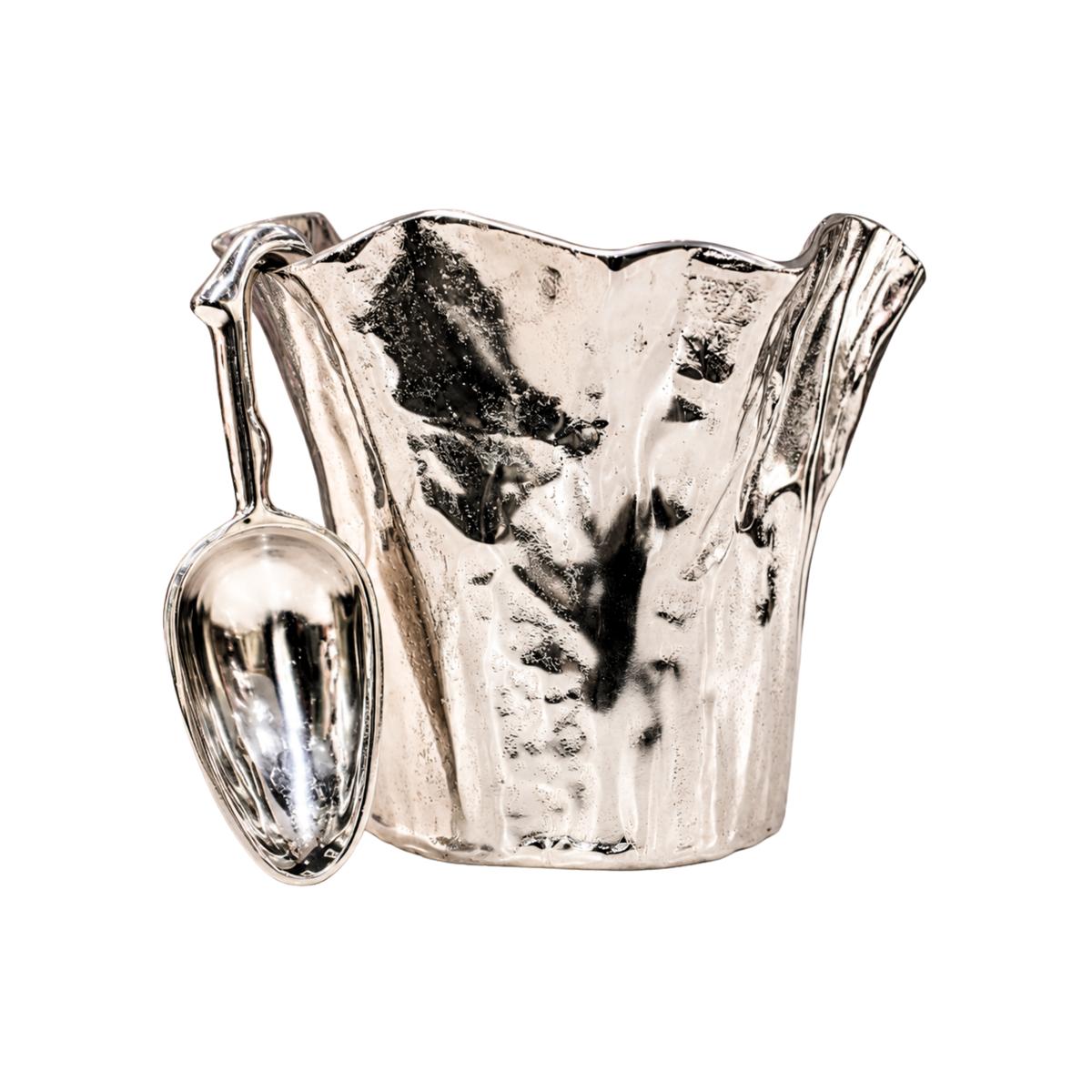 Artisan Aluminum Ice Bucket with Scoop