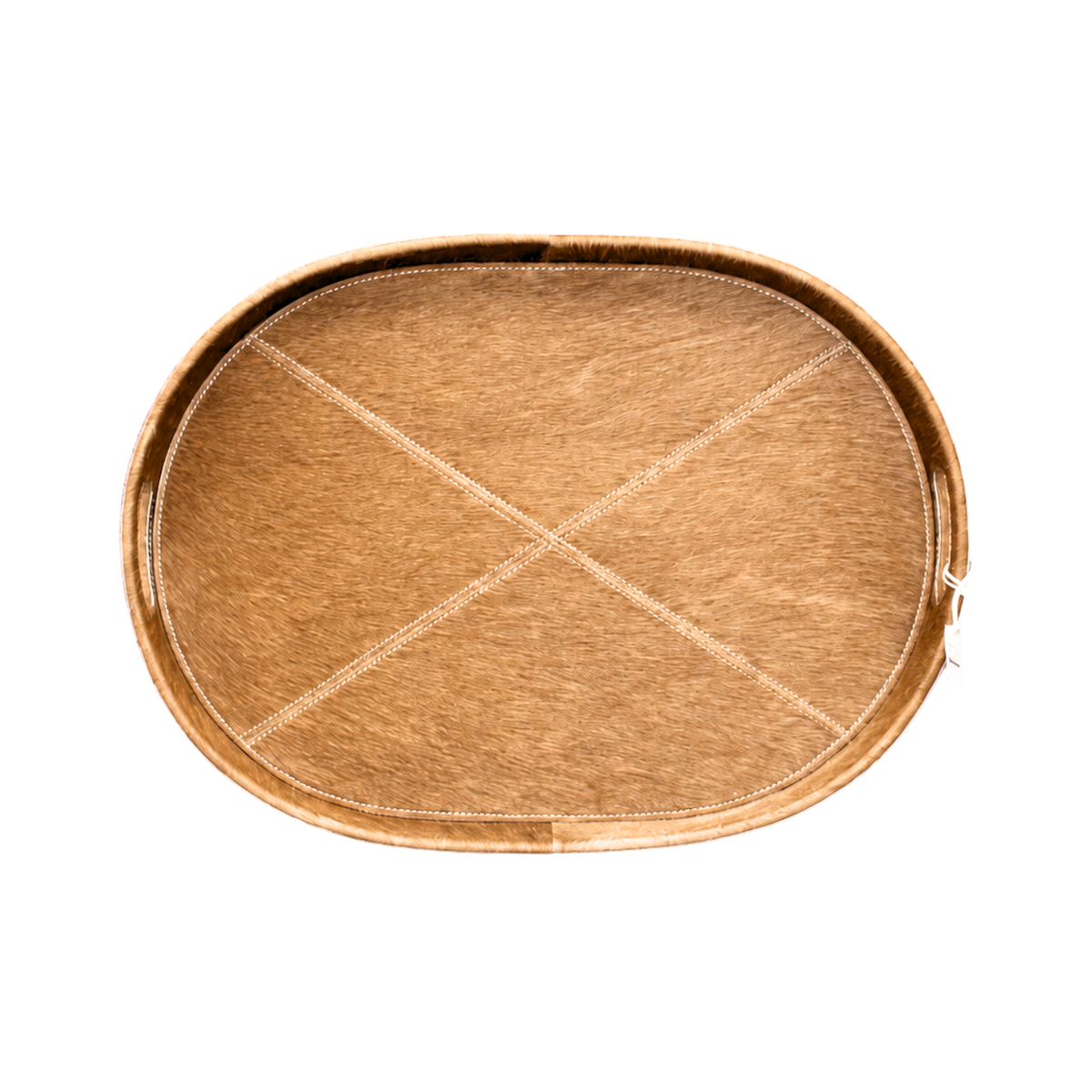 Brown Cowhide Lg Tray