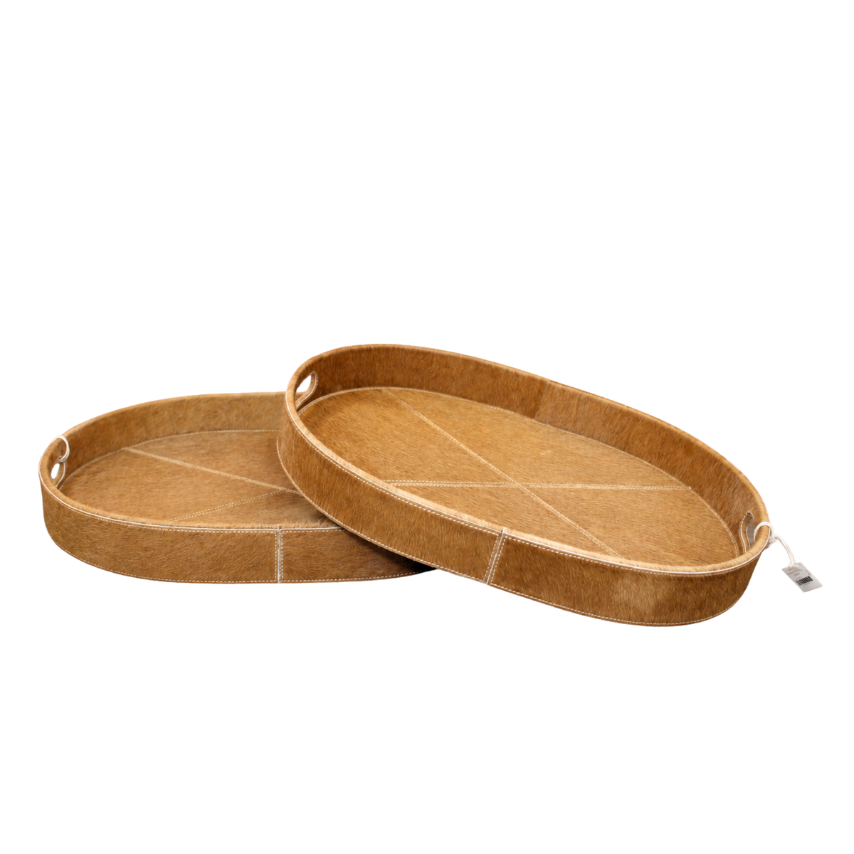 Brown Cowhide Lg Tray