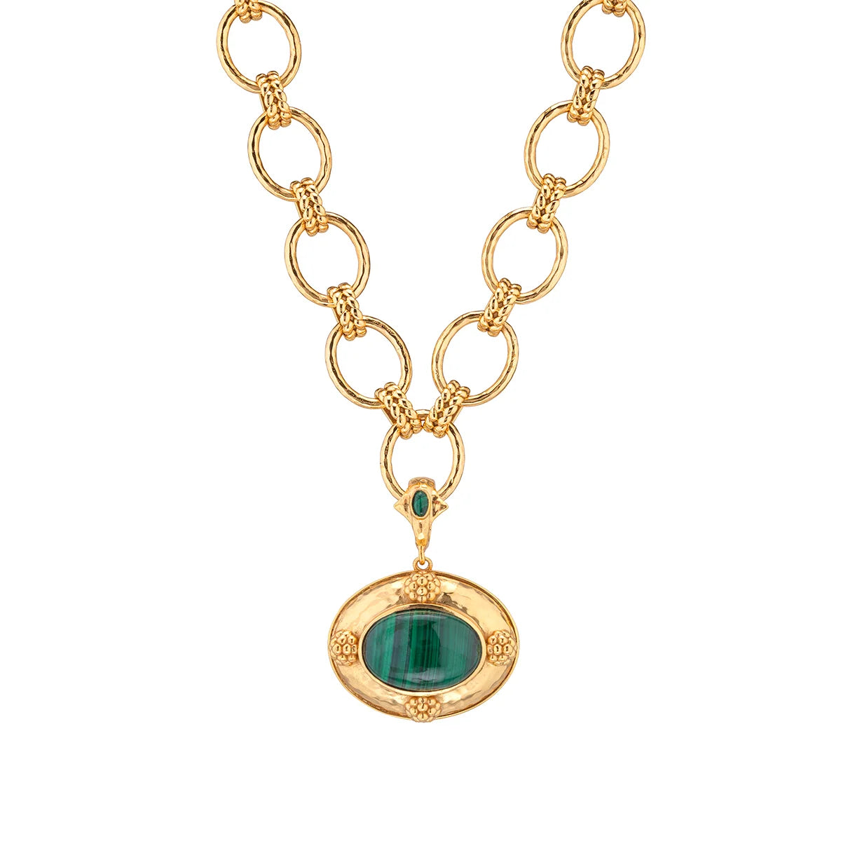 Cleopatra Removeable Pendant Necklace - Malachite