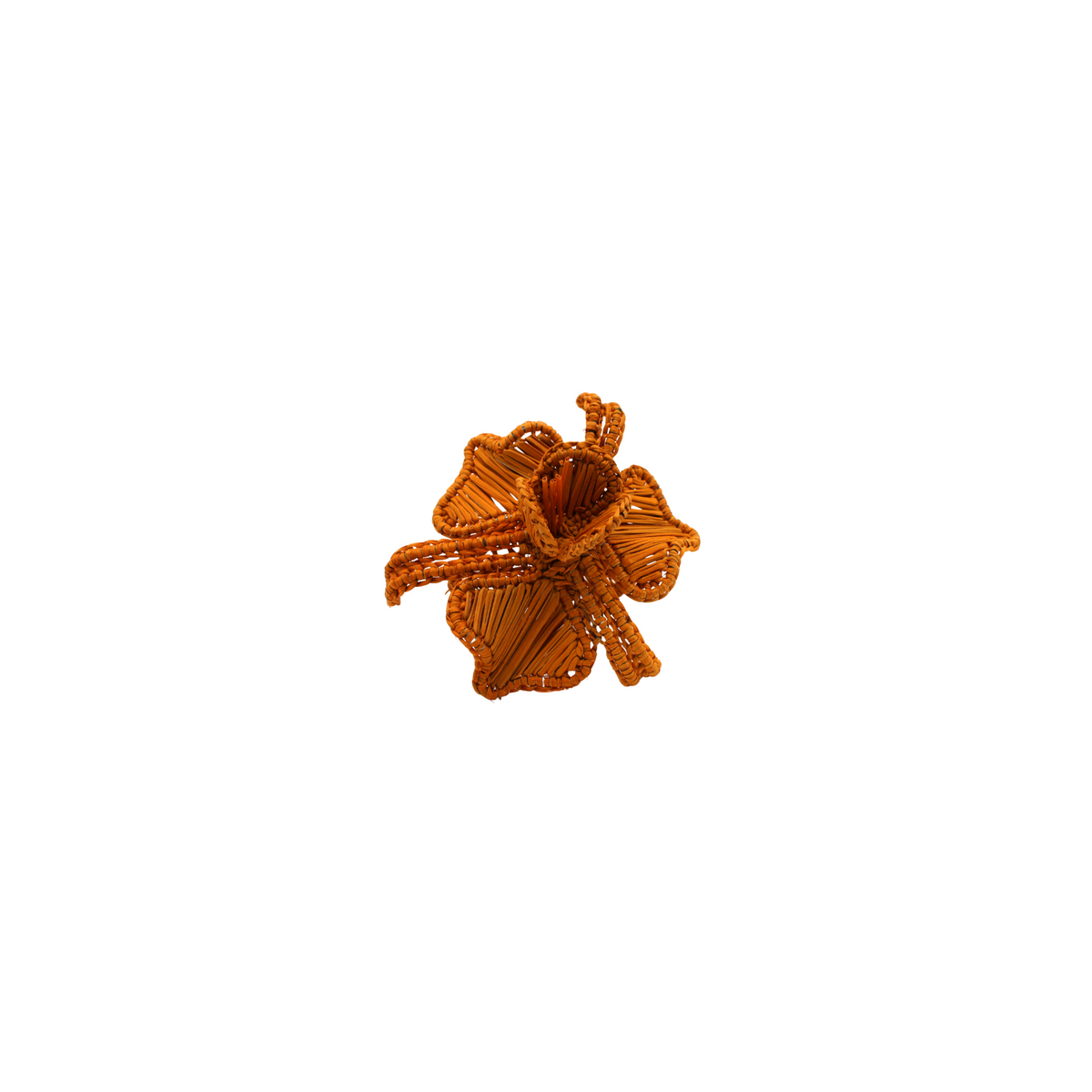 Iraca Palm; Orange Napkin Ring