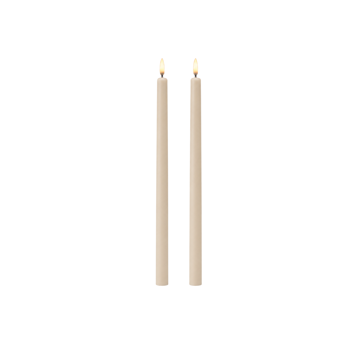 LED Slim Taper, Beige, Smooth. 2-pack, 0.9x12.6"