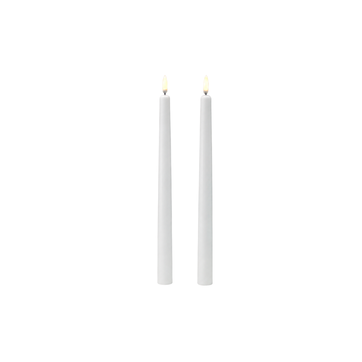 LED Taper Candle, Nordic White, Smooth, 0.9x21.7"