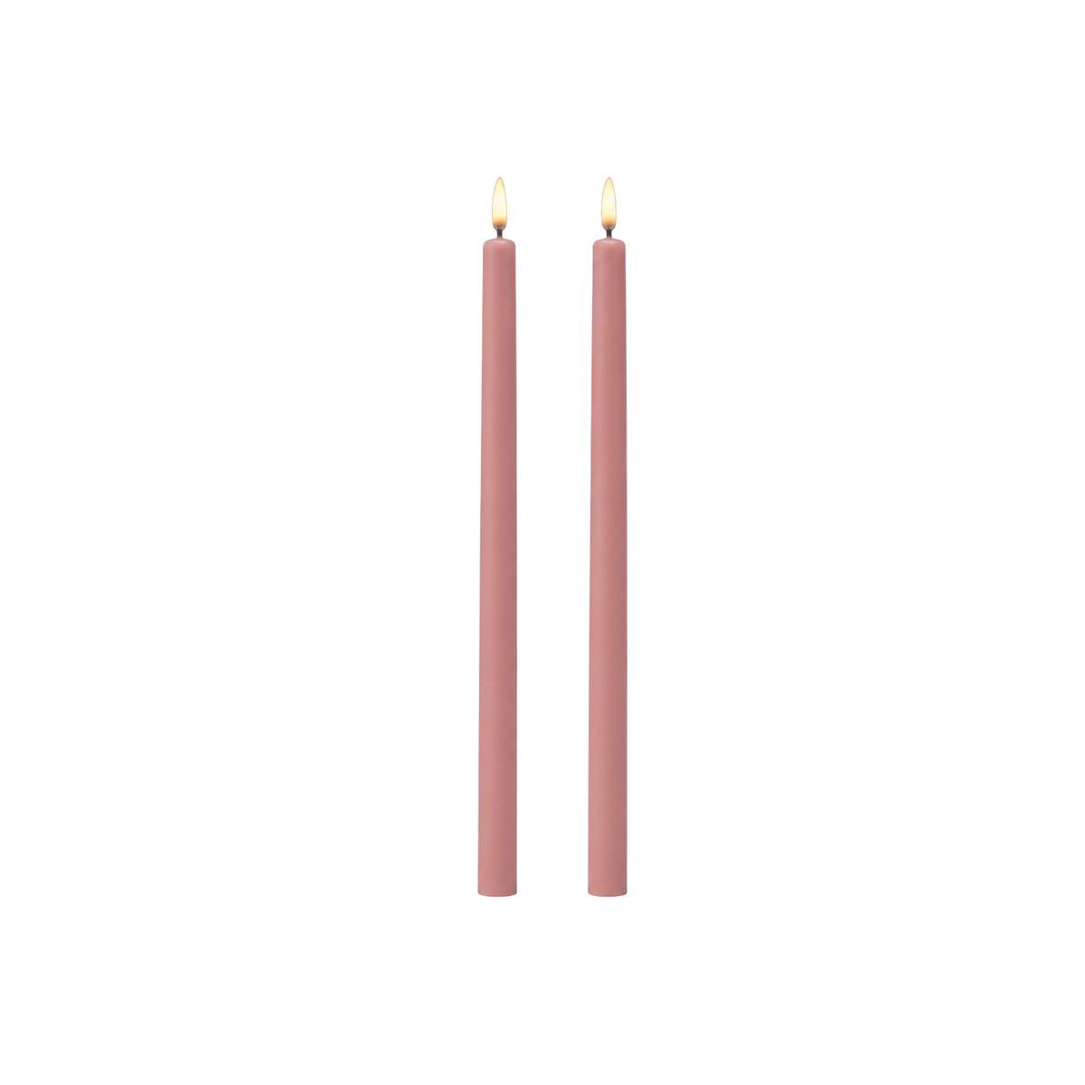 LED Taper Dusty Rose 2/pk