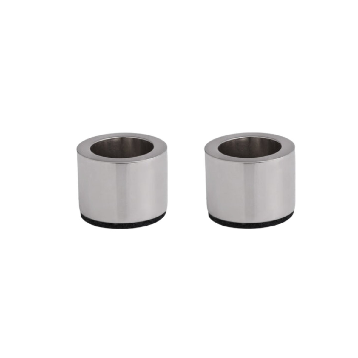 Light Candleholder Taper, Chrome, 2-pack 1.3x0.9"