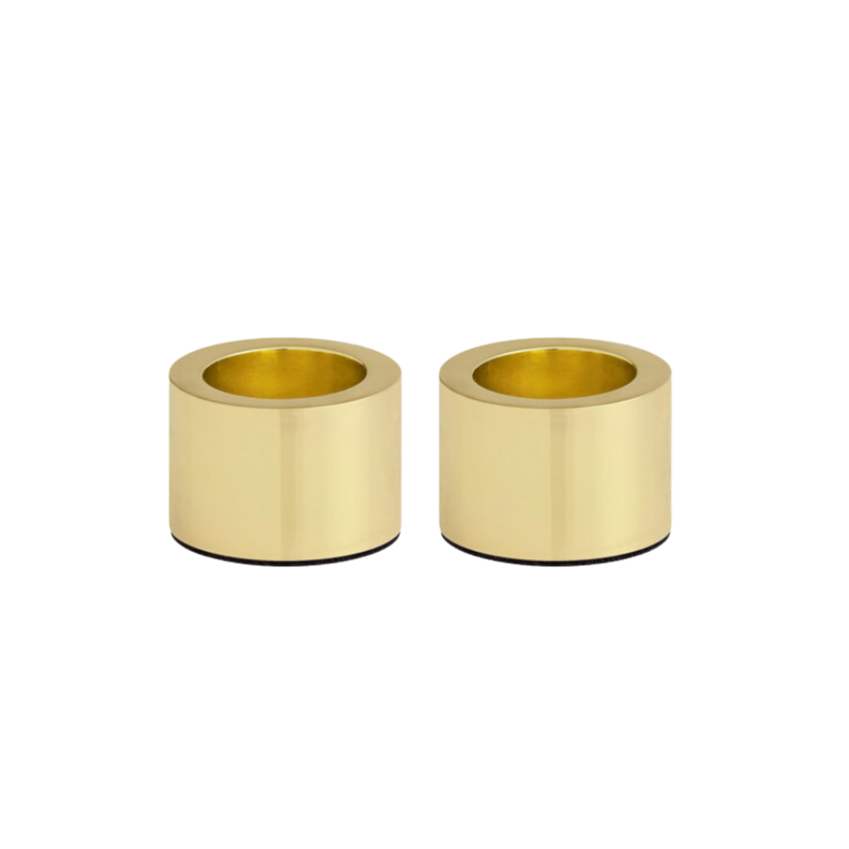 Light Candleholder Taper,Matte Brass 2-pack,1.3 x0.9"