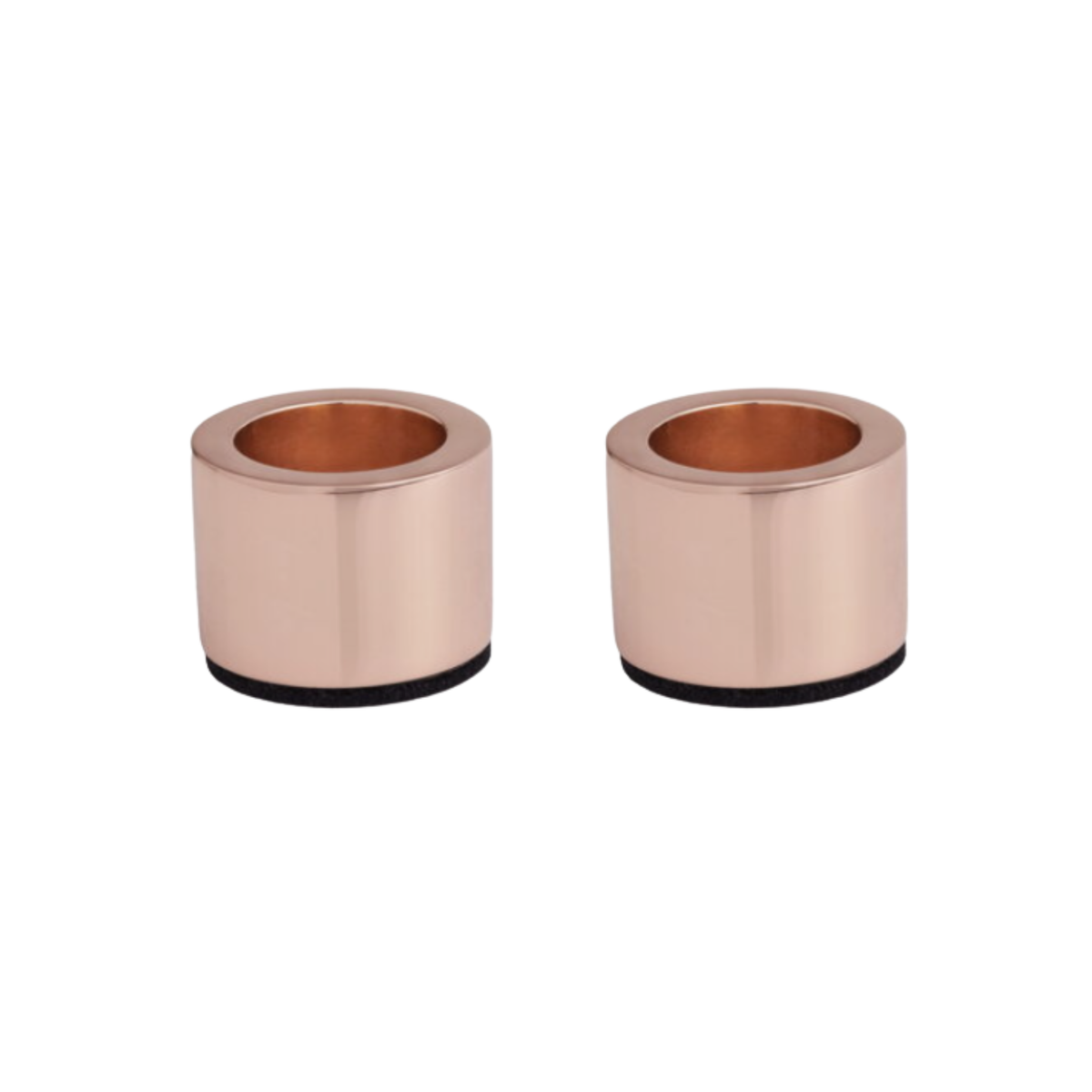 Light Candleholder Taper, Rose Gold 2-pack 1.3x0.9"