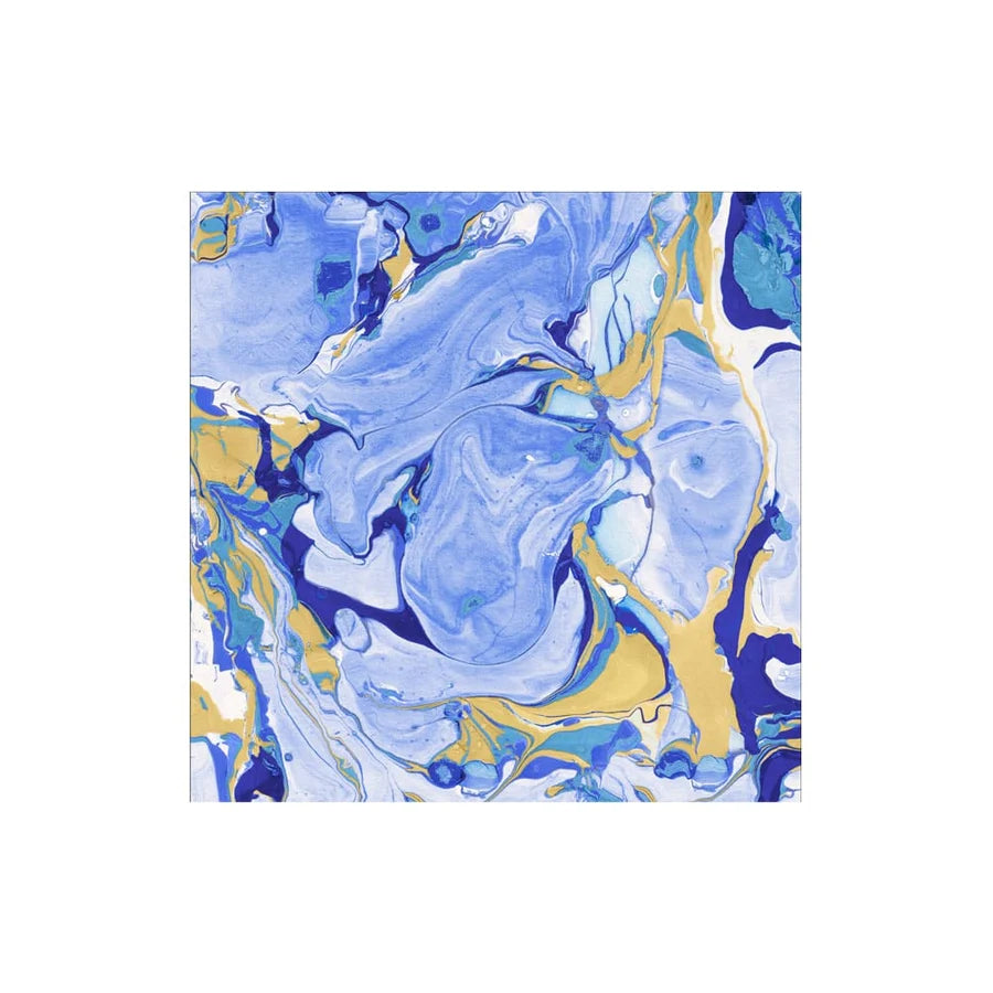 Marbled Blue Cocktail Napkin