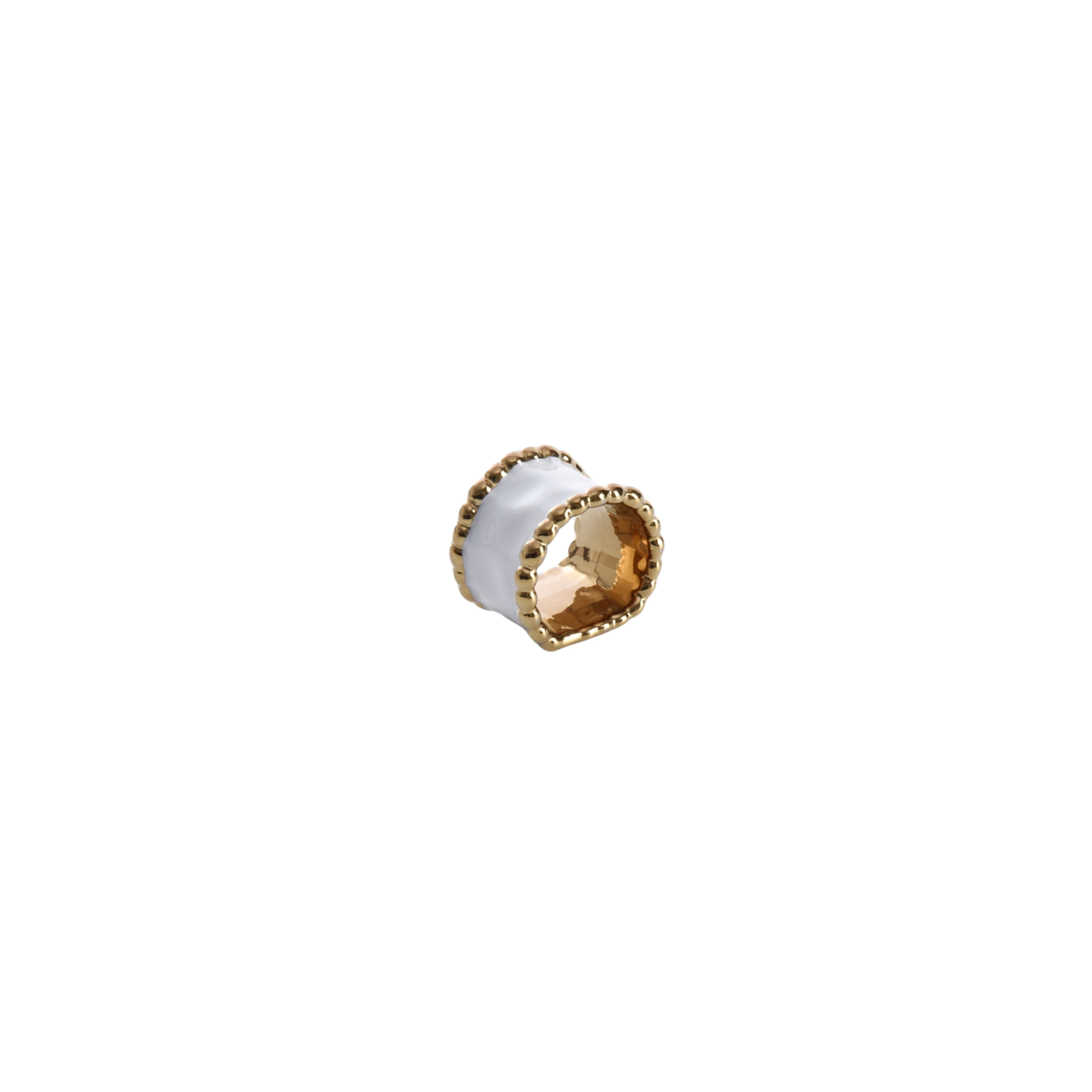 Napkin Rings W/Gold Set of 4