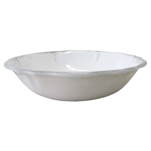 Rustica Antique White Salad Bowl w/Scallop Rim